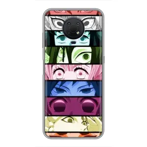 Силиконовые чехлы с глазами Anime для Нокиа Джи 10 (Глаза Хашира)
