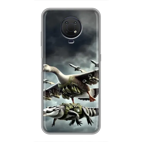 Чехол с рисунком «Гусини и крокодило» для Nokia G10 Чехол с рисунком «Гусини и крокодило» для Nokia G10