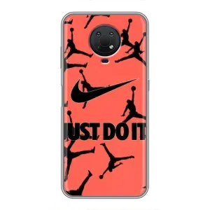 Силиконовый Чехол Nike Air Jordan на Нокиа Джи 10 (Just Do It)