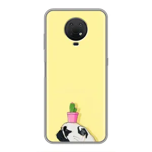 Бампер для Nokia G10 с картинкой "Песики" (Кактус на голове)