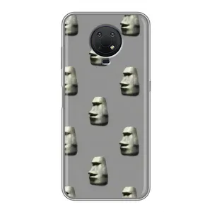 Бампер с принтом Мемы для Nokia G10 (Каменное лицо)