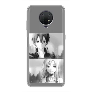 Чехол с персонажами АНИМЕ на Nokia G10 (Кирито-Асуна)