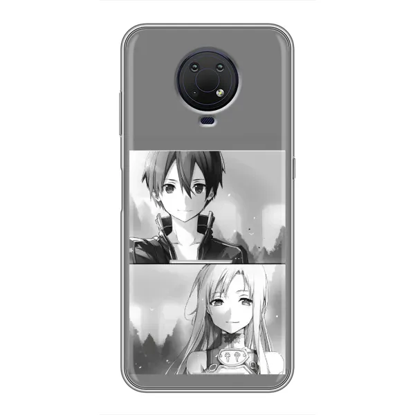 Чехол с рисунком «Кирито-Асуна» для Nokia G10 Чехол с рисунком «Кирито-Асуна» для Nokia G10