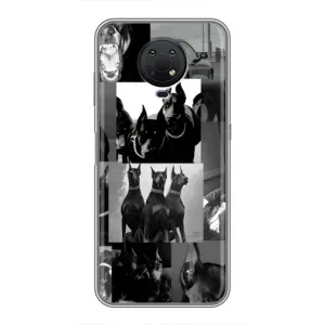 Чехол ДОБЕРМАН для Nokia G10 (Коллаж Доберман)