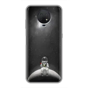 Силиконовый Чехол с принтом "Космонавты" на Nokia G10 (Космонавт романтик)