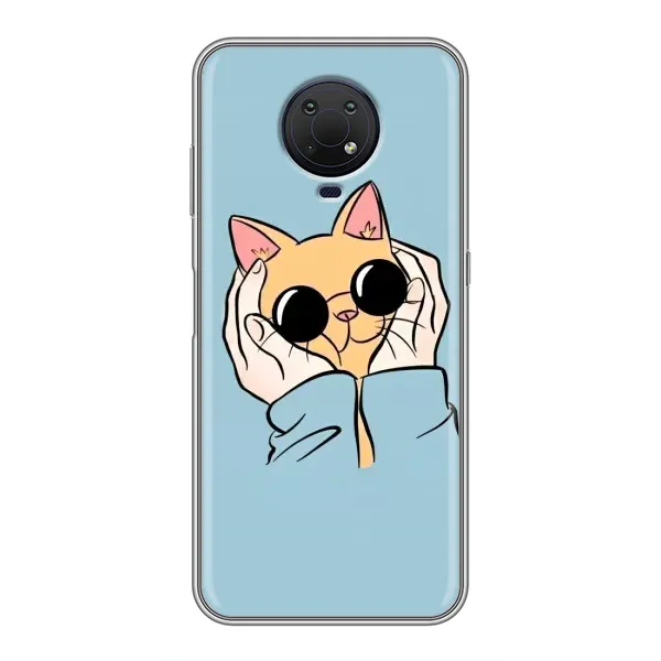 Чехол с рисунком «КОТИК в очках» для Nokia G10 Чехол с рисунком «КОТИК в очках» для Nokia G10