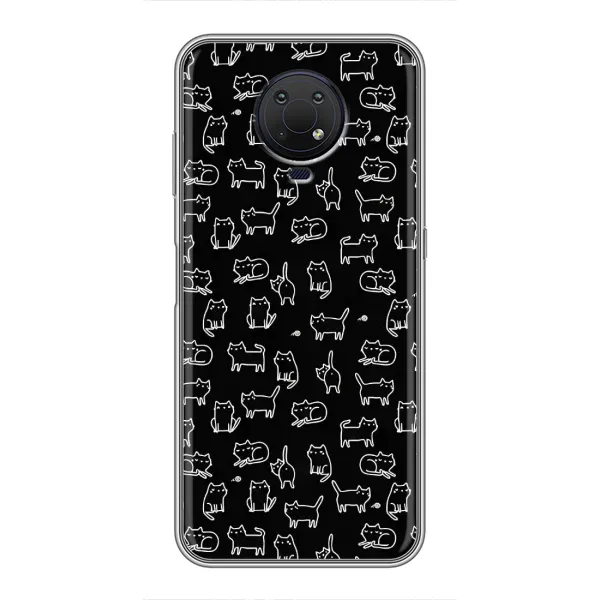 Чехол с рисунком «Котики на черном» для Nokia G10 Чехол с рисунком «Котики на черном» для Nokia G10