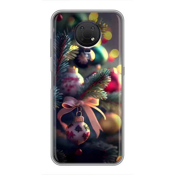 Чехол с рисунком «Красивая елочка» для Nokia G10