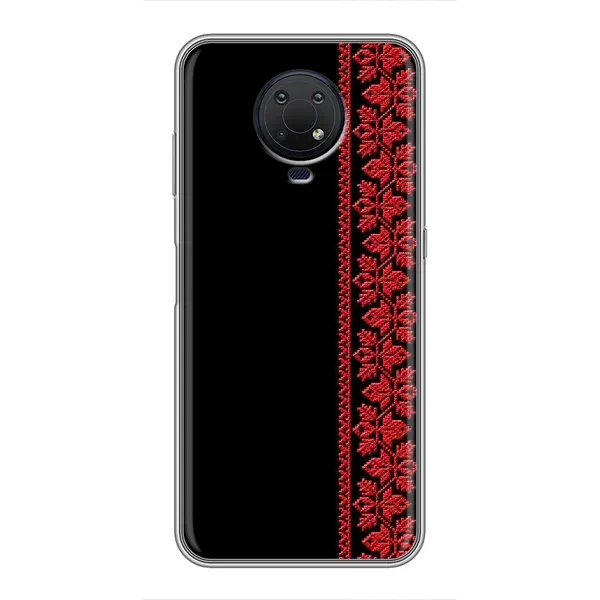 Чехол с рисунком «Красная Вышиванка» для Nokia G10 Чехол с рисунком «Красная Вышиванка» для Nokia G10