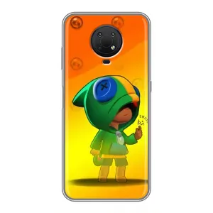 Чехол Бравл Старс для Nokia G10 (LEON в кофте)