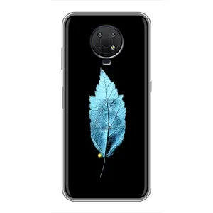 Чехол с картинками на черном фоне для Nokia G10 (Листочек)