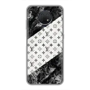 Чехол Стиль Louis Vuitton на Nokia G10 (LV на белом)