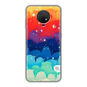 Силиконовый чехол с котиком для Nokia G10 (Mew)