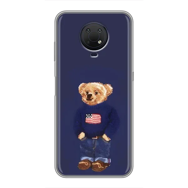 Чехол с рисунком «Мишка USA» для Nokia G10 Чехол с рисунком «Мишка USA» для Nokia G10