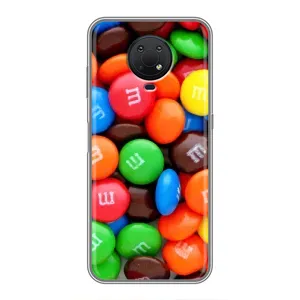 Чехол с изображением вкусной еды для Nokia G10 (Разноцветные M&M'S)