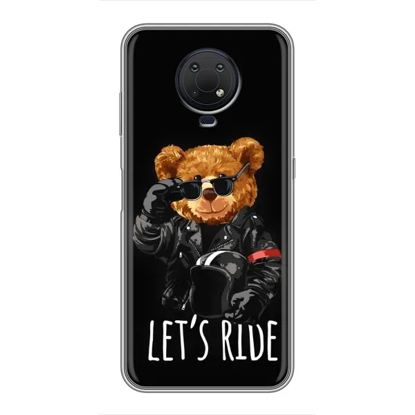 Чехол с рисунком «Модный Мишка» для Nokia G10 Чехол с рисунком «Модный Мишка» для Nokia G10