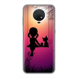 Девчачий Чехол для Nokia G10 (На качели)