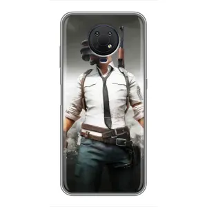 Силиконовый чехол с картинкой "Герой Pubg" на Nokia G10 (Пабг)