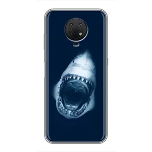 Силиконовый бампер с картинкой животных для Nokia G10 (Пасть Акулы)