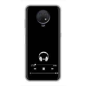 Чехол с картинками на черном фоне для Nokia G10 (Плеер)