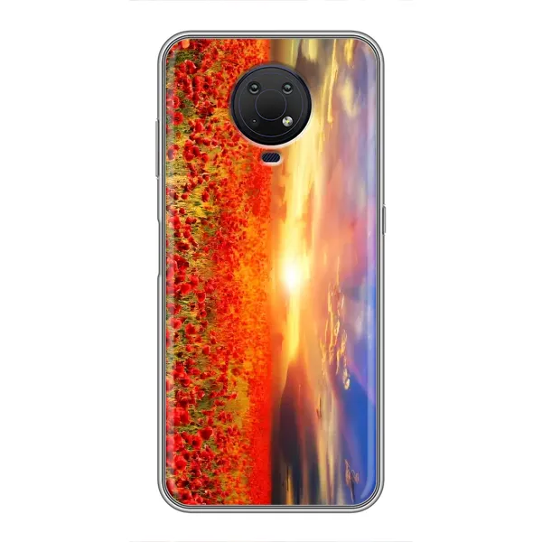 Чехол с рисунком «Поле тюльпанов» для Nokia G10