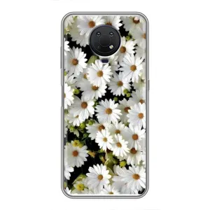 Чехол с ромашками на Nokia G10 (Рамка в ромашках)