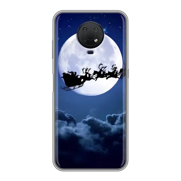 Чехол с рисунком «Санта - луна» для Nokia G10 Чехол с рисунком «Санта - луна» для Nokia G10