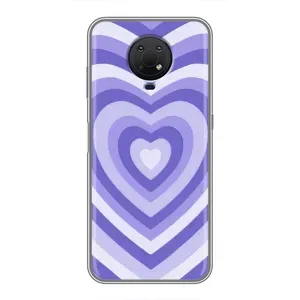 Чохли з тематикою "Маленькі Сердчеки" на Nokia G10 (Серце фіолет)