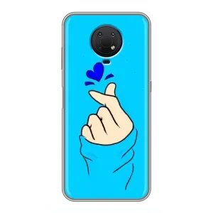 Чохол (Знак сердечка) для Nokia G10 (Сердечко на синоьому)