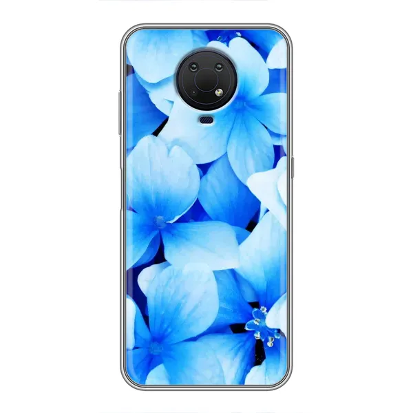 Чехол с рисунком «Синие цветы» для Nokia G10 Чехол с рисунком «Синие цветы» для Nokia G10