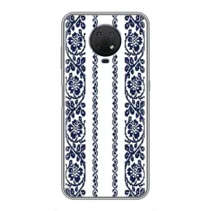 Силиконовый Чехол на Nokia G10 с картинкой Вышиванки (Синяя вышиванка)