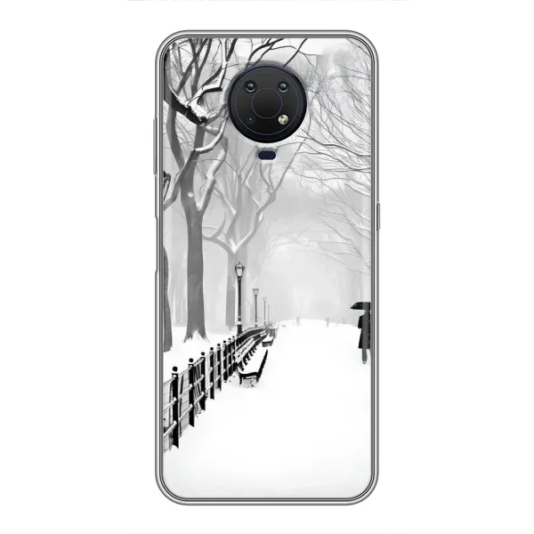 Чехол с рисунком «Снегом замело» для Nokia G10