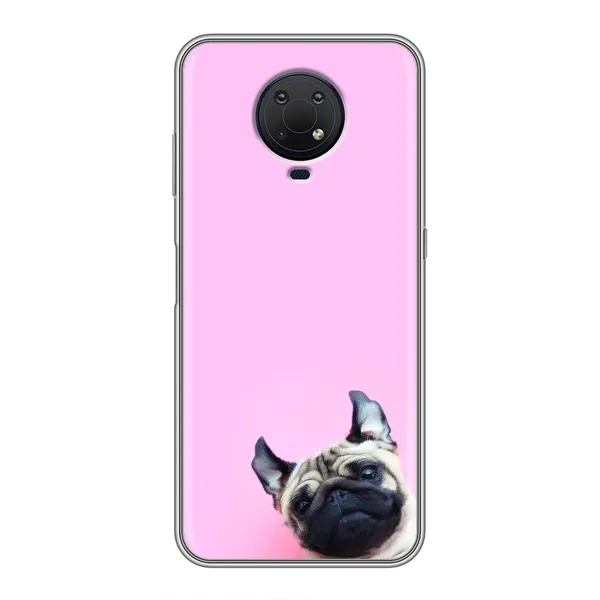 Чохол з малюнком «Собака на рожевому» для Nokia G10 Чохол з малюнком «Собака на рожевому» для Nokia G10