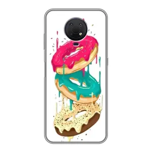 Чехол с изображением вкусной еды для Nokia G10 (Сочные пончики)