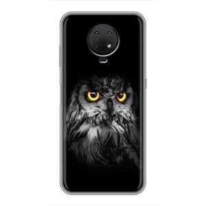 Чехлы с принтом СОВЫ для Nokia G10 (Сова на чёрном)
