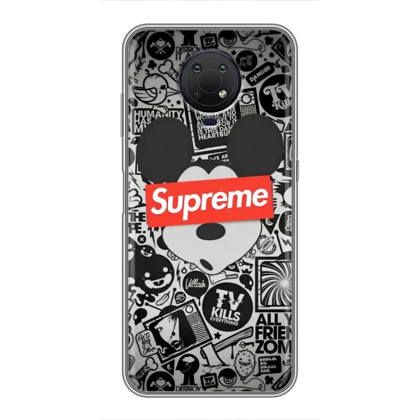 Чехол с рисунком «Supreme Маус» для Nokia G10