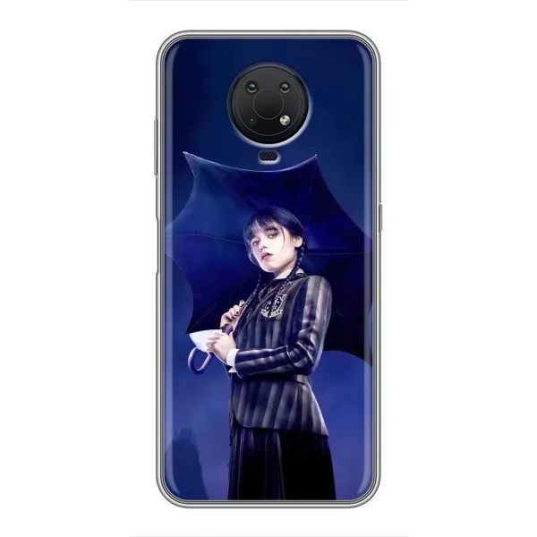Чехол с рисунком «Уэнсдей с зонтом» для Nokia G10 Чехол с рисунком «Уэнсдей с зонтом» для Nokia G10