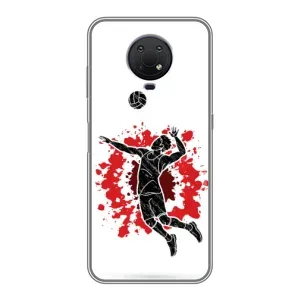Чехлы с принтом Спортивная тематика для Nokia G10 (Волейболист)