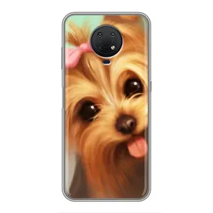 Чехол (ТПУ) Милые собачки для Nokia G10 (Йоршенский терьер)