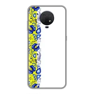 Силиконовый Чехол на Nokia G10 с картинкой Вышиванки (Желто-синяя вышиванка)