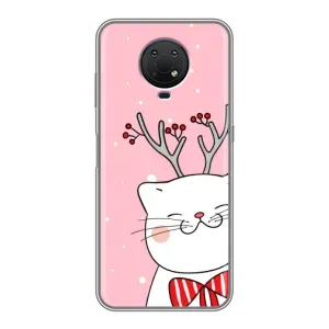 Чехол на тематику: Коты для Nokia G10 (Зимний кот)