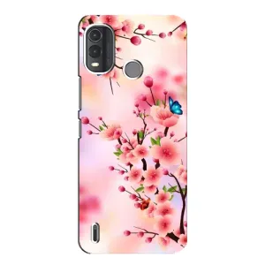 Чехол с рисунком «Бабочки на сакуре» для Nokia G11 Plus