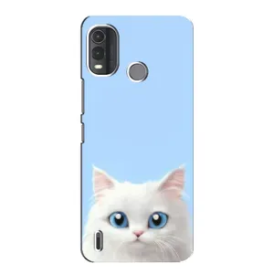 Чехол на тематику: Коты для Nokia G11 Plus (Белый кот)