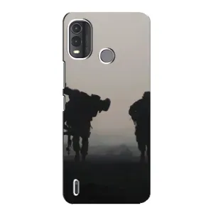 Чехлы на военную тематику для Nokia G11 Plus (Бой солдат)