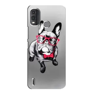Чехол (ТПУ) Милые собачки для Nokia G11 Plus (Бульдог в очках)