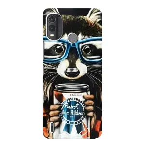 Силиконовый Чехол с Енотами на Nokia G11 Plus (Енот в очках)