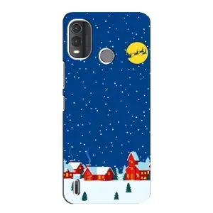 Силіконовий бампер на різдво для Nokia G11 Plus (Місто в снігу)