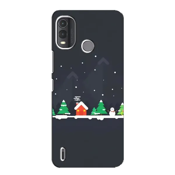 Чехол с рисунком «Город зимний» для Nokia G11 Plus