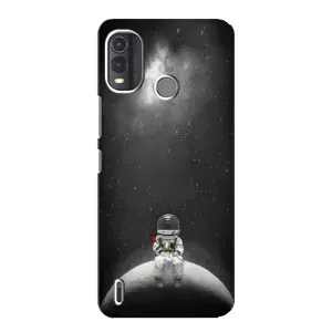 Силиконовый Чехол с принтом "Космонавты" на Nokia G11 Plus (Космонавт романтик)