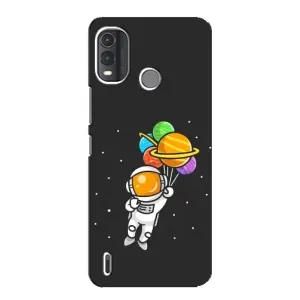 Силиконовый Чехол с принтом "Космонавты" на Nokia G11 Plus (Космонавт с шариками)
